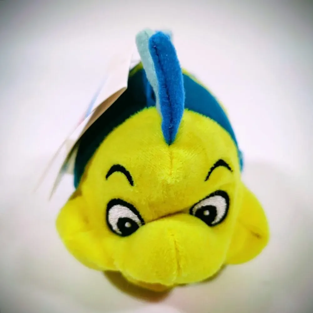 Disney Store Flounder The Little Mermaid Mini Bean Bag Plush 7